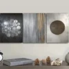 3pcs Art Deco Classic Modern Style, Wood Wall Art Set Canvas Framed 50x70cm - High Quality Print 100% Australian Made Wall Canvas Ready to Hang - Image 3