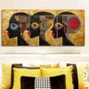 3pcs Black and Golden portrait abstract painting Wall Art Set Canvas Framed 40x60cm - High Quality Print 100% Australian Made Wall Canvas Ready to Hang - Image 2