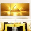 3pcs Ears of Wheat And Flowers Wall Art Set Canvas Framed 50x70cm - High Quality Print 100% Australian Made Wall Canvas Ready to Hang - Image 2