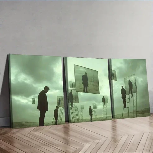 3pcs Surreal film, Painting Wall Art Set Canvas Framed 50x70cm – High Quality Print 100% Australian Made Wall Canvas Ready to Hang