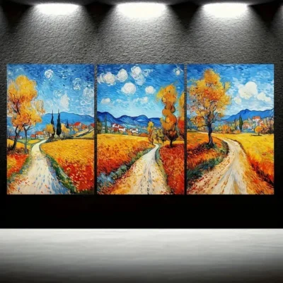 3pcs Beautiful Countryside Farmland Scenery Wall Art Set Canvas Framed 40x60cm - High Quality Print 100% Australian Made Wall Canvas Ready to Hang