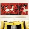 3pcs The Girl and the Beast Red & Black Wall Art Set Canvas Framed 50x70cm - High Quality Print 100% Australian Made Wall Canvas Ready to Hang - Image 2