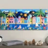 3pcs Coastal city of Rio de Janeiro, Brazil Wall Art Set Canvas Framed 40x60cm - High Quality Print 100% Australian Made Wall Canvas Ready to Hang - Image 3