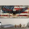3pcs The eagle in front of the American flag Wall Art Set Canvas Framed 40x60cm - High Quality Print 100% Australian Made Wall Canvas Ready to Hang - Image 3