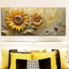 3pcs Sunflowers and ladybugs Wall Art Set Canvas Framed 40x60cm - High Quality Print 100% Australian Made Wall Canvas Ready to Hang - Image 2
