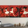 3pcs The Girl and the Beast Red & Black Wall Art Set Canvas Framed 50x70cm - High Quality Print 100% Australian Made Wall Canvas Ready to Hang - Image 3