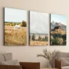 3pcs Farmhouse Large Nature White Horse Mountain Wall Art Set Canvas Framed 40x60cm - High Quality Print 100% Australian Made Wall Canvas Ready to Hang