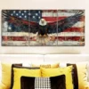 3pcs The eagle in front of the American flag Wall Art Set Canvas Framed 40x60cm - High Quality Print 100% Australian Made Wall Canvas Ready to Hang - Image 2