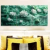 3pcs White for Lotus Flower Design, Wall Art Set Canvas Framed 50x70cm - High Quality Print 100% Australian Made Wall Canvas Ready to Hang - Image 2