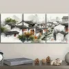 3pcs Jiangnan water town Wall Art Set Canvas Framed 50x70cm - High Quality Print 100% Australian Made Wall Canvas Ready to Hang - Image 3