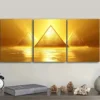 3pcs Ears of Wheat And Flowers Wall Art Set Canvas Framed 50x70cm - High Quality Print 100% Australian Made Wall Canvas Ready to Hang - Image 3