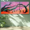 3pcs The pink desert Wall Art Set Canvas Framed 40x60cm - High Quality Print 100% Australian Made Wall Canvas Ready to Hang - Image 2