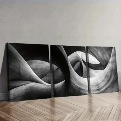 3pcs Abstract Art Deco Classic Wall Art Set Canvas Framed 50x70cm - High Quality Print 100% Australian Made Wall Canvas Ready to Hang