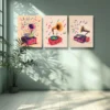 3pcs Note, record Wall Art Set Canvas Framed 40x60cm - High Quality Print 100% Australian Made Wall Canvas Ready to Hang