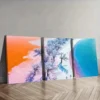 3pcs Winter Beach, Luxurious Wall Art Set Canvas Framed 50x70cm - High Quality Print 100% Australian Made Wall Canvas Ready to Hang