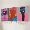 3pcs Charming People Elegant Ladies Sun Glass Wall Art Set Canvas Framed 40x60cm - High Quality Print 100% Australian Made Wall Canvas Ready to Hang - Image 3