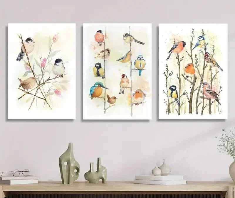 3pcs Vibrant Classic Modern Wall Art Set Canvas Framed 40x60cm – High Quality Print 100% Australian Made Wall Canvas Ready to Hang