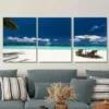 3pcs Beach Paradise Ocean Classic Modern Wall Art Set Canvas Framed 40x60cm - High Quality Print 100% Australian Made Wall Canvas Ready to Hang - Image 2