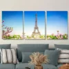 3pcs Paris Eiffel Tower Paintings Wall Art Set Canvas Framed 40x60cm - High Quality Print 100% Australian Made Wall Canvas Ready to Hang - Image 2