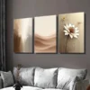 3pcs Luxury Modern Abstract Elegant Floral Wall Art Set Canvas Framed 50x70cm - High Quality Print 100% Australian Made Wall Canvas Ready to Hang - Image 3