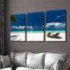 3pcs Beach Paradise Ocean Classic Modern Wall Art Set Canvas Framed 40x60cm - High Quality Print 100% Australian Made Wall Canvas Ready to Hang - Image 3