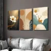 3pcs Contemporary Abstract Floral Minimalist Wall Art Set Canvas Framed 50x70cm - High Quality Print 100% Australian Made Wall Canvas Ready to Hang - Image 3