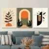 3pcs Modern Abstract Boho Style Wall Art Set Canvas Framed 50x70cm - High Quality Print 100% Australian Made Wall Canvas Ready to Hang - Image 2