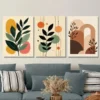 3pcs Abstract Botanical Framed Colorful Wall Art Set Canvas Framed 50x70cm - High Quality Print 100% Australian Made Wall Canvas Ready to Hang - Image 2