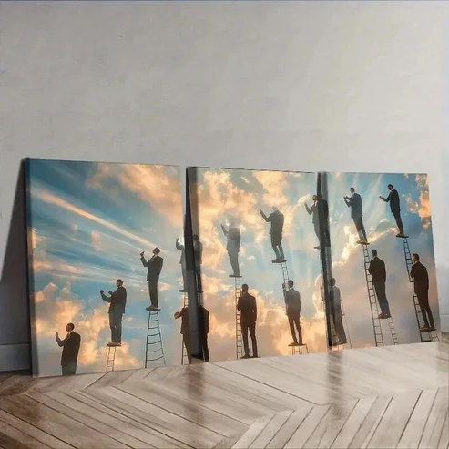 3pcs Surreal film Wall Art Set Canvas Framed 50x70cm – High Quality Print 100% Australian Made Wall Canvas Ready to Hang