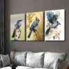 3pcs Beautiful Bird Colorful Bird Paintings Wall Art Set Canvas Framed 50x70cm - High Quality Print 100% Australian Made Wall Canvas Ready to Hang - Image 3