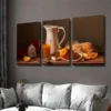 3pcs Oranges, Pitcher & Glass Classic Wall Art Set Canvas Framed 40x60cm - High Quality Print 100% Australian Made Wall Canvas Ready to Hang - Image 3