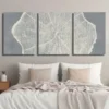 3pcs Simple Tree Growth Ring Illustration Wall Art Set Canvas Framed 40x60cm - High Quality Print 100% Australian Made Wall Canvas Ready to Hang - Image 3
