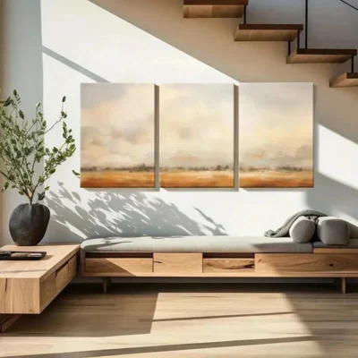 3pcs Desert Landscape Abstract Design Wall Art Set Canvas Framed 40x60cm - High Quality Print 100% Australian Made Wall Canvas Ready to Hang