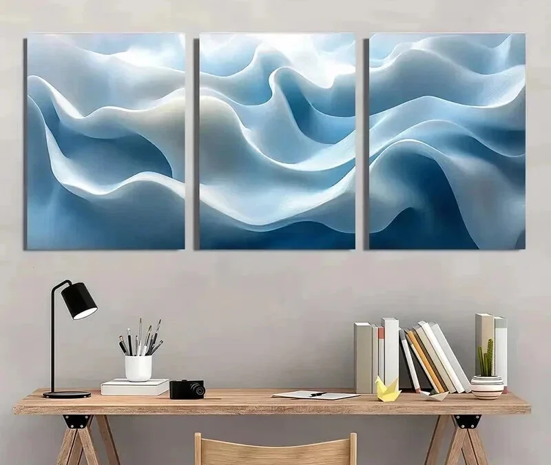 3pcs Geometric Minimalist Design with White Wall Art Set Canvas Framed 40x60cm – High Quality Print 100% Australian Made Wall Canvas Ready to Hang
