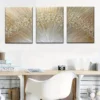 3pcs Golden Abstract Light Line Decor Wall Art Set Canvas Framed 40x60cm - High Quality Print 100% Australian Made Wall Canvas Ready to Hang