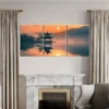 3pcs Traditional Chinese Landscape Decor Wall Art Set Canvas Framed 40x60cm - High Quality Print 100% Australian Made Wall Canvas Ready to Hang - Image 3
